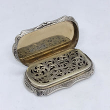 Load image into Gallery viewer, Large Victorian Silver Vinaigrette Alfred Taylor Birmingham 1853