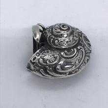 Load image into Gallery viewer, Silver Nautilus Shell Vesta Hallmarked London 1979 With Bail