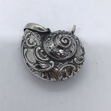 Load image into Gallery viewer, Silver Nautilus Shell Vesta Hallmarked London 1979 With Bail