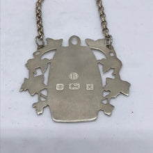 Load image into Gallery viewer, Silver Barrel Shaped Wine Label / Decanter Label Whisky