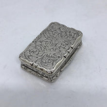 Load image into Gallery viewer, Victorian Solid Silver Hallmarked Snuff Box Nathaniel Mills Birmingham 1847