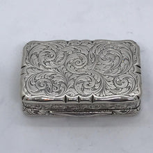 Load image into Gallery viewer, Victorian Solid Silver Hallmarked Snuff Box Nathaniel Mills Birmingham 1847
