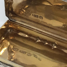 Load image into Gallery viewer, Victorian Solid Silver Hallmarked Snuff Box Nathaniel Mills Birmingham 1847