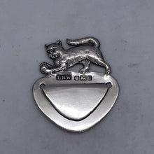Load image into Gallery viewer, Hallmarked Solid Silver Cat Bookmark Sheffield 1988 Laurence R Watson & Co