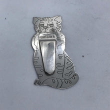 Load image into Gallery viewer, Hallmarked Solid Silver Cat Bookmark Birmingham 1992