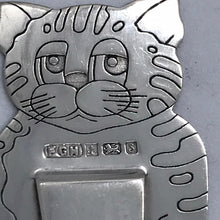 Load image into Gallery viewer, Hallmarked Solid Silver Cat Bookmark Birmingham 1992