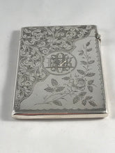 Load image into Gallery viewer, Hallmarked Silver Card Case Hilliard And Thomason Birmingham 1895