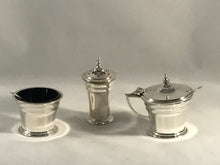 Load image into Gallery viewer, Hallmarked Solid Silver Cruet Set Art Deco Style Birmingham 1966