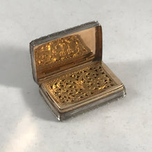 Load image into Gallery viewer, Hallmarked Victorian Silver Vinaigrette Francis Clark Birmingham 1840