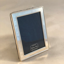 Load image into Gallery viewer, Hallmarked Solid Silver Photograph Frame - Beaded Edge Design