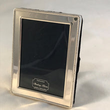 Load image into Gallery viewer, Hallmarked Solid Silver Photograph Frame - Beaded Edge Design