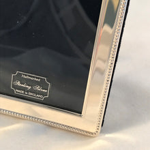 Load image into Gallery viewer, Hallmarked Solid Silver Photograph Frame - Beaded Edge Design