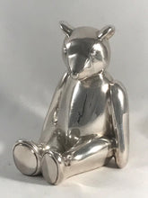Load image into Gallery viewer, Solid Silver Hallmarked Teddy Bear Paperweight Carrs Of Sheffield 2004