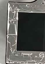 Load image into Gallery viewer, Hallmarked Silver Children’s Photo Frame Nursery Or Christening Clown Design