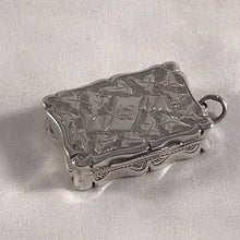 Load image into Gallery viewer, Victorian Silver Vinaigrette With Ivy Leaf Decoration Birmingham 1885
