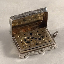 Load image into Gallery viewer, Victorian Silver Vinaigrette With Ivy Leaf Decoration Birmingham 1885
