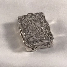 Load image into Gallery viewer, Victorian Silver Vinaigrette With Ivy Leaf Decoration Birmingham 1885
