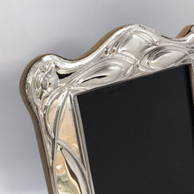 Load image into Gallery viewer, Art Nouveau Style Silver Photograph Frame with Flower Detail
