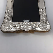 Load image into Gallery viewer, Art Nouveau Style Silver Photograph Frame with Flower Detail
