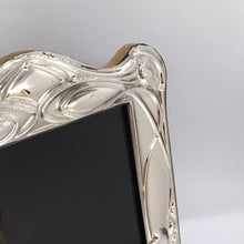 Load image into Gallery viewer, Art Nouveau Style Silver Photograph Frame with Flower Detail
