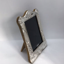 Load image into Gallery viewer, Art Nouveau Style Silver Photograph Frame with Flower Detail
