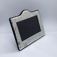 Load image into Gallery viewer, Hallmarked Silver Children’s Photo Frame Nursery Or Christening Bow Design
