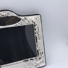 Load image into Gallery viewer, Hallmarked Silver Children’s Photo Frame Nursery Or Christening Bow Design
