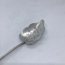 Load image into Gallery viewer, Victorian Silver Leaf Spoon Lee &amp; Wigfull Sheffield 1898
