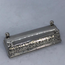 Load image into Gallery viewer, Edwardian Silver Triple Stamp Box A &amp; J Zimmerman Birmingham 1903
