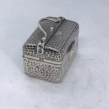 Load image into Gallery viewer, Novelty Silver Box Shaped As A Gladstone Bag Saunders &amp; Shepherd Birmingham 1899
