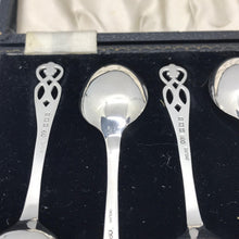 Load image into Gallery viewer, Boxed Set Of Ornate Silver Spoons Henry Clifford Davies 1959
