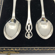 Load image into Gallery viewer, Boxed Set Of Ornate Silver Spoons Henry Clifford Davies 1959
