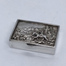 Load image into Gallery viewer, Novelty Silver Box With Embossed Hunting Scene
