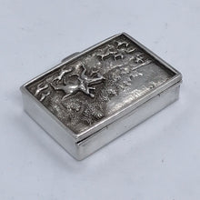 Load image into Gallery viewer, Novelty Silver Box With Embossed Hunting Scene
