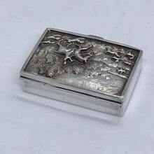 Load image into Gallery viewer, Novelty Silver Box With Embossed Hunting Scene
