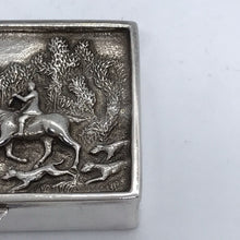 Load image into Gallery viewer, Novelty Silver Box With Embossed Hunting Scene
