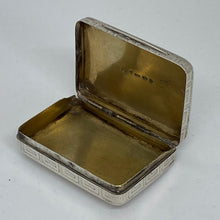 Load image into Gallery viewer, George III Silver Snuff Box With Greek Key Decoration Matthew Linwood Birmingham 1804
