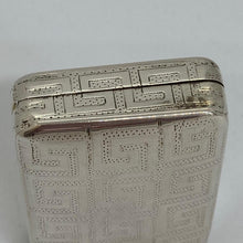 Load image into Gallery viewer, George III Silver Snuff Box With Greek Key Decoration Matthew Linwood Birmingham 1804
