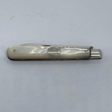 Load image into Gallery viewer, Silver And Mother Of Pearl Fruit Knife Thomas Marples Sheffield 1895
