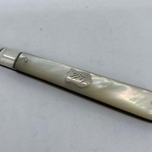 Load image into Gallery viewer, Silver And Mother Of Pearl Fruit Knife Thomas Marples Sheffield 1895
