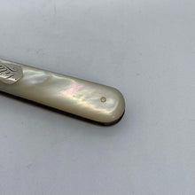 Load image into Gallery viewer, Silver And Mother Of Pearl Fruit Knife Thomas Marples Sheffield 1895
