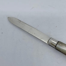 Load image into Gallery viewer, Silver And Mother Of Pearl Fruit Knife Thomas Marples Sheffield 1895
