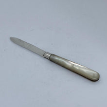 Load image into Gallery viewer, Silver And Mother Of Pearl Fruit Knife Thomas Marples Sheffield 1895
