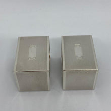 Load image into Gallery viewer, Pair of Art Deco Style Silver Napkin Rings Birmingham 1940 Rectangular Shape
