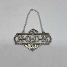 Load image into Gallery viewer, Unusual Edwardian Silver Decanter / Wine Label Hock Birmingham 1907
