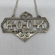 Load image into Gallery viewer, Unusual Edwardian Silver Decanter / Wine Label Hock Birmingham 1907
