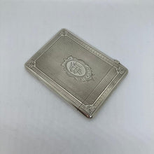 Load image into Gallery viewer, Silver Card Case George Unite Birmingham 1881 In Original Box
