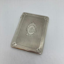 Load image into Gallery viewer, Silver Card Case George Unite Birmingham 1881 In Original Box
