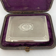 Load image into Gallery viewer, Silver Card Case George Unite Birmingham 1881 In Original Box
