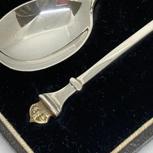 Load image into Gallery viewer, Boxed Set Of Silver Collectors Spoons With Crown Finials And George V Silver Jubilee Hallmark
